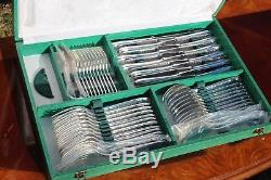 Christofle Villeroy Silver Plated 48 pieces Set in 12 setting with Box