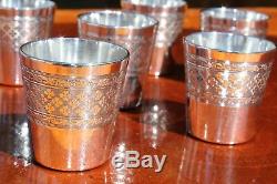Christofle Villeroy Silver Plated Liquor Shot Cordials set of Six