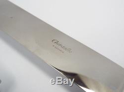 Christophle Silverplate Roast Carving Knife & Fork Set, Vendome Shell Pattern