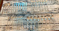 Community Oneida Silverplate Morning Star 81 Pcs Flatware Set VTG 1948 With Box