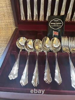 Cooper Ludlam 38 piece silver plated EPNS A1 Du Barry style cutlery 6 place SET