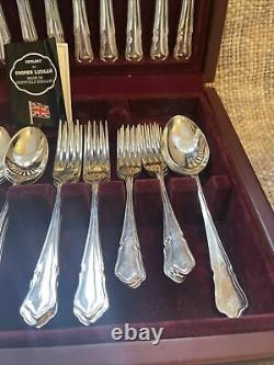 Cooper Ludlam 38 piece silver plated EPNS A1 Du Barry style cutlery 6 place SET
