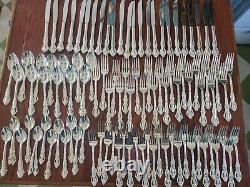 Countess deep silver plate flatware 24 settings serving international 132 pc