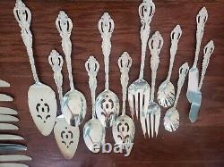 Countess deep silver plate flatware 24 settings serving international 132 pc