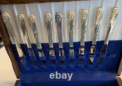 DAFFODIL Silverplate IS Flatware 1847 Rogers BroS 1950s Discontinued Chest