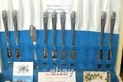 Daffodil Rogers Silverplate Flatware 53 Piece Set Service for 8