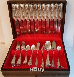 Dinner Set Iris Pattern 1902 EHH Smith Co National Paragon Sears Silver Plate