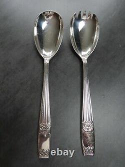 ELKINGTON WESTMINSTER Silver Plated Cutlery Large Salad Serving Set Spoon Fork