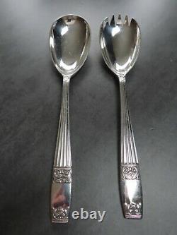ELKINGTON WESTMINSTER Silver Plated Cutlery Large Salad Serving Set Spoon Fork