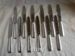 ERCUIS, CHAUMONT, FRENCH SILVERPLATED HANDLES DINNER KNIVES, 12 PIECES, 1930s YEARS