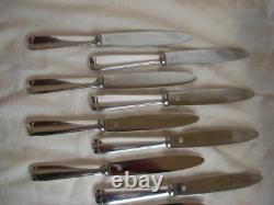 ERCUIS, CHAUMONT, FRENCH SILVERPLATED HANDLES DINNER KNIVES, 12 PIECES, 1930s YEARS