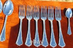 ERCUIS Contour Victoria 24 Pieces Silver Plated Flatware Set in Six Settings