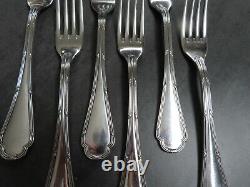 ERCUIS TRIANON Antique French Cutlery Large Table Forks Ribbon Set of 6 Flatware