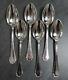ERCUIS TRIANON Antique French Cutlery Large Table Spoons Ribbon Set of 6