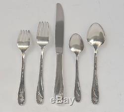 ESTATE 63 PC SET WM ROGERS BROS DAFFODIL PATTERN SILVERPLATE WithORIG IS CHEST
