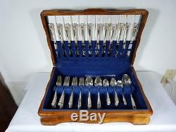ETERNALLY YOURS 1941 CASED SET 12 PLACES w SERVERS 63 PCS BY 1847 ROGERS BRO