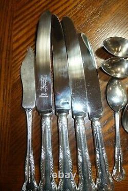 Eales Sheffield ASHLEIGH Silver Plate EPNS 81 Pc. Flatware Cutlery Canteen Set