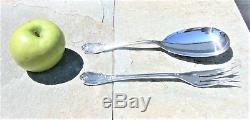 Elegant Vintage Christofle Marly Pattern Silver Plated Spoon & Fork Serving Set