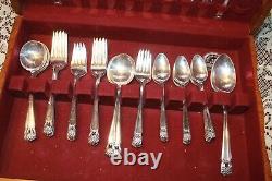 Eternally Yours Oneida Rogers Vintage Silverplate Flatware for (8), 52 Pieces