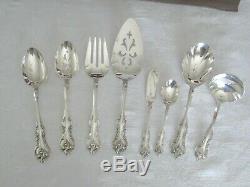 FABULOUS VTG 48 PC SET ORLEANS BY IS SILVERPLATE INLAID WithSOLID SILVER IN STO