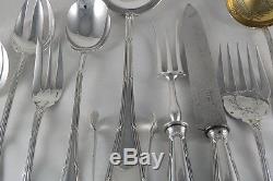 FRENCH CHRISTOFLE SILVERPLATE FLATWARE SET FOR 18PER 191 PIECES Rubans PATTERN