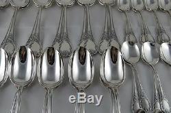 FRENCH CHRISTOFLE SILVERPLATE FLATWARE SET OF 144 PIECES, MARLY PATTERN