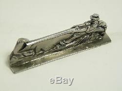 FRENCH Silver Plate Art Deco FARMYARD Scenes Set of 12 KNIFE RESTS