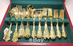 F. B. Rogers Gold Plated China Set 44 pieces