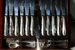 Fabulous Vintage Sheffield Silver Plate Canteen Of Cutlery. 12 Settings. 125pc