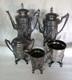Five Piece Antique Silver Plated Tea Set Victorian Easthetic Engraved Taunton