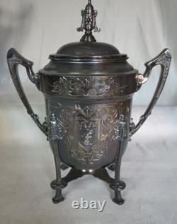 Five Piece Antique Silver Plated Tea Set Victorian Easthetic Engraved Taunton