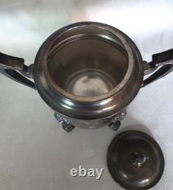 Five Piece Antique Silver Plated Tea Set Victorian Easthetic Engraved Taunton