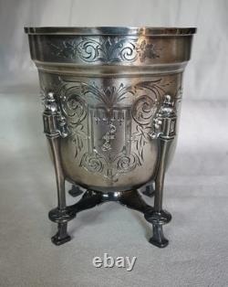 Five Piece Antique Silver Plated Tea Set Victorian Easthetic Engraved Taunton