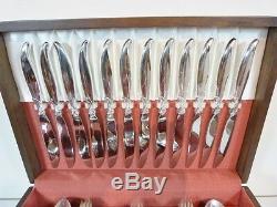 Flair 1956 12 X 4 Places 56 Pieces Flatware Cased Set By 1847 Rogers Bros