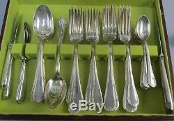 French Silverplate CROISADE by Jean Couzon 56pc Service for 9 + Extras EX