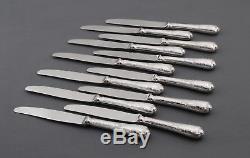 French Silverplate Christofle Marly pattern Set of 12 Dessert knives