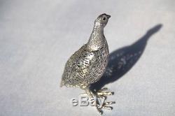 French silverplate Christofle Collection Lumiere Set of 6 Bird figurines