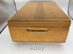 GORHAM STEGOR ALOHA SILVER PLATED FLATWARE SET With Wood Box VTG 74 Pcs #1601