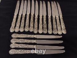 Godinger Vineyard Silver Plated Silverware Flatware Set Of 85 Pieces
