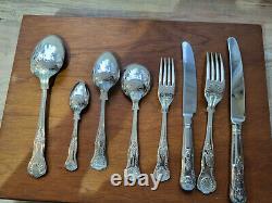 Good Vintage Matched 6 Place Setting Sheffield EPNS A1 Kings Pattern Canteen