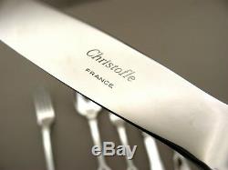 Gorgeous Christofle Chinon Silverplated Flatware 12 Place Setting 92 Pieces