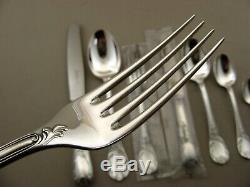 Gorgeous Christofle Marly Silverplated Flatware 6 Place Setting 48 Pieces