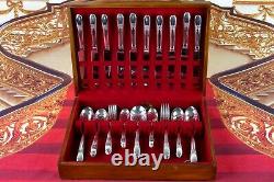 Gorgeous WM Rogers Silverplate Flatware Service For 10 Set of 44 Pieces