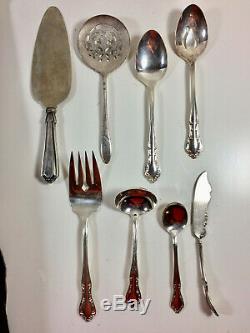 Gorham Silverplate Flatware 12 Place Setting + Extras, 74 Pieces, In Case Box