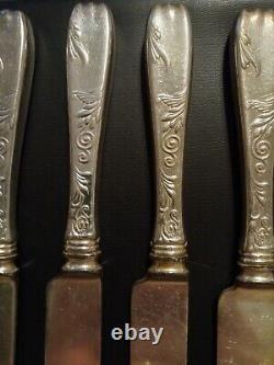 Gorham Silverplate set of 8 Knifes Royal c. 1888 monogrammed