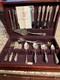 Heritage Silver Locket Quadruple Plate Silverware Flatware Set 50 pieces w case