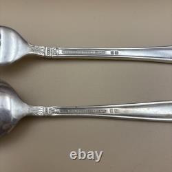 Holmes & Edwards Danish Princess Inlaid Silver Plate Flatware 103 Pieces & Case