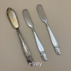 Holmes & Edwards Danish Princess Inlaid Silver Plate Flatware 103 Pieces & Case