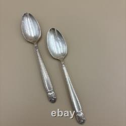 Holmes & Edwards Danish Princess Inlaid Silver Plate Flatware 103 Pieces & Case