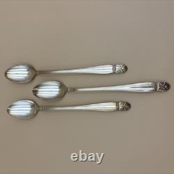 Holmes & Edwards Danish Princess Inlaid Silver Plate Flatware 103 Pieces & Case